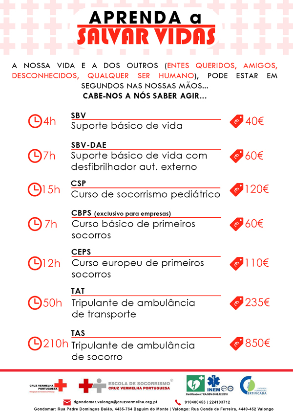 CURSOS DE SOCORRISMO CURSOS DE SOCORRISMO
